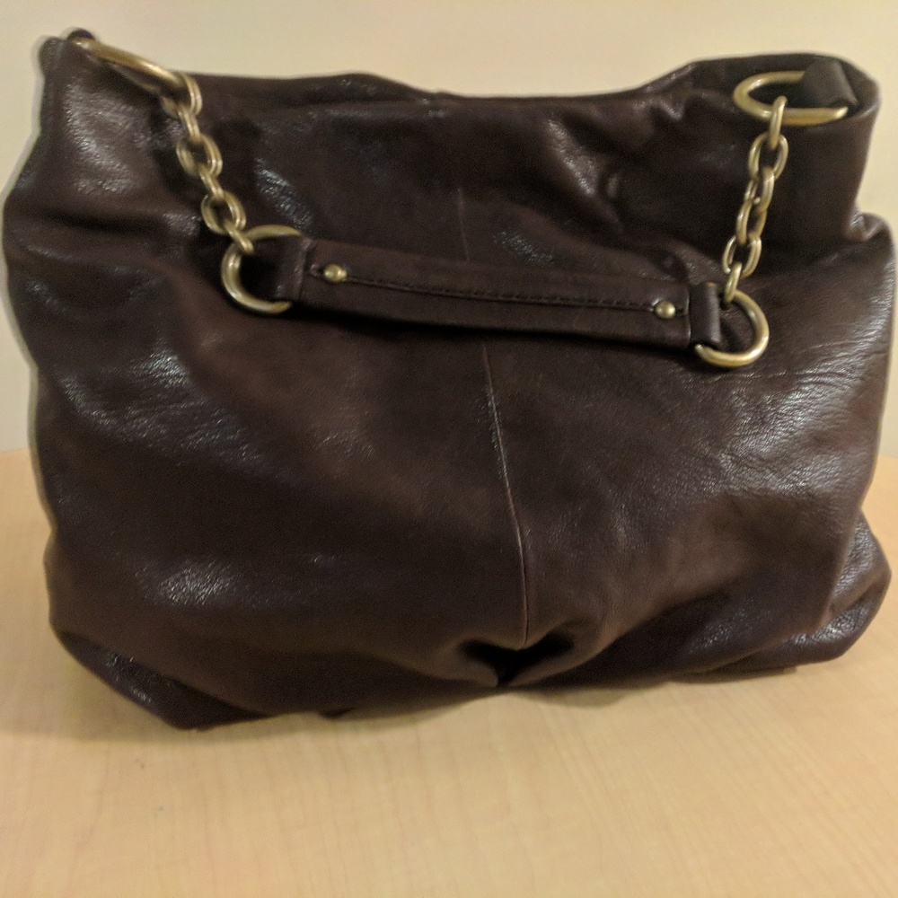 NORDSTROM Brand Brown Pebbled Leather Hobo Bag